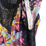 Free People Intimately FP black lace floral Marsha tunic / mini dress mock neck Photo 11