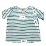 Jones New York stripped short sleeve tee size 1X Photo 1