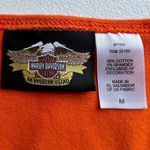 Harley Davidson Womens Orange Embroidered Logo Short Sleeve T-Shirt Photo 3