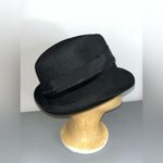 Banana Republic  100% Black Wool Fedora Hat Classic Vintage Style Unisex 2011 S/M Photo 1