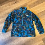 L.L.Bean  blue mountain classic camo fleece quarter zip sweater size medium reg Photo 0