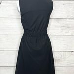 Theory  Solid Black Sleeveless Cinched Waist Fit & Flare Dress Size 2 XS Photo 6