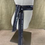 Women’s Gray Fabric Belt With Sequins That Ties 0 Photo 10