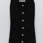 ZARA NWT  Blogger Black Jewel Button Knit Dress TRF Photo 4