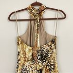 Boston Proper  VTG Animal Print Silk‎ Satin Halter Dress Size 10 Photo 6