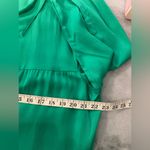 NWT Toofan Size L Jade Green Long Sleeve Pearl Button Front Tiered Shift Dress Size L Photo 10