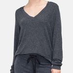Wildfox  Baggy Beach Jumper Deep V | Clean Black Grey Size X-Small NWT Photo 0