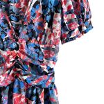 Urban Outfitters Emmy Ruched Floral Mini Dress in Blue and Red, Size Small Photo 6