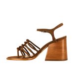 Schutz Sandy Sandals in Caramel Coffee Brown 8 with box Womens High Heels Photo 4