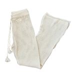 l*space L* Women’s Los Cabos High Drawstring Waist Crochet Mesh Knit Flare Pants XS Photo 10