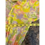 Beach Riot  Yellow Pink Romper Cover Up Medium Tie Front V Neck Photo 9