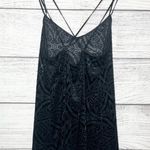 Vintage California Dynasty Black Paisley Burnout Velvet Strappy Nightie Sz Large Photo 4