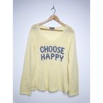 Wooden Ships  "Choose Happy" Cotton Knit Sweater M/L Photo 1