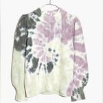 Madewell Tie-Dye Puff-Sleeve Sweater (Sz L) Textured Cotton Mockneck Photo 0