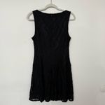 Rihoas boat neck black lace mini dress Size M Photo 2