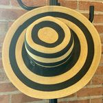 Pacific&Co San Diego Hat  Black and Tan Wide Brimmed Sun Beach Hat with Braided Buckle Photo 0