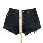 Levi's 501 Original Fit High-Rise Women's Jean Shorts Black Button Fly Size 28 Photo 6
