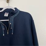 Jerzees Vintage  Quarter Zip Sweatshirt in Blue Medium Photo 2