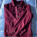 The Ragged Priest  Maroon Distressed Jacket Photo 4