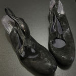 Van Eli Black Leather‎ Slingback Kitten Heels Womens Shoes Size 10 Photo 0