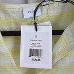 ONIA Yellow Stripe Sophia Hoodie Coverup Size Small New Photo 3