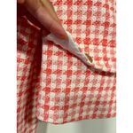 ZARA NWT Tweed Houndstooth Blazer Gold buttons White Pink Small Photo 5