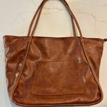 Casual Brown Vegan Leather Tote Bag Photo 1