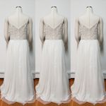 Adrianna Papell ADRIANNA PAPEL Beaded Bodice Mesh WEEDING Gown Photo 4