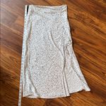 Forever 21 Women’s Cheetah Print Skirt with Slit White/Black Side Zipper Size Small Photo 6
