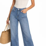 Paige  Sloane Wide Leg Raw Hem Mid Rise Jeans Size 28🧡 Photo 0