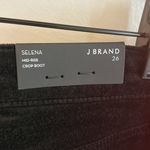 J Brand J. Brand Selena Black Velvet Lace Hem Crop Boot Pants Photo 8