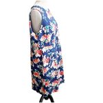 Lands' End Land’s End Women’s Plus Size 20W Floral Sheath Dress Blue Pockets Scoop Neck Photo 1