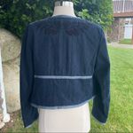 Worth Embroidered Floral Petite Denim Jacket Blue Size 12P Photo 9
