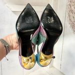 Balmain  Sibyl Metallic Leather Cutout Stilettos Pumps Pastel Women's 37 / 6.5 Photo 7