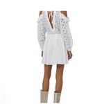 IRO  Meila eyelet white cotton mini cold shoulder Longsleeve Mini dress 38 nwt Photo 12