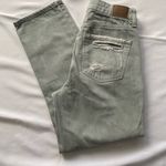 American Eagle AE77 Green Distressed Straight Jeans Photo 1