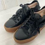 Pinko Francese Platform Sneaker Black Leather Women's Sz 37 635 Photo 3