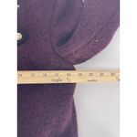Forever 21  Moto Wool Jacket Womens Size L Burgundy, Gold Zipper Photo 6