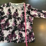 Garnet Hill Garnett Hill Cardigan Merino Wool Cardigan‎ Sweater Womens Medium Trees Purple Photo 8