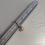 2‎ Faux Pearl White and Gray Wire Rings Silver Gold Tone Sizes 5 & 5.5 Dainty Photo 5