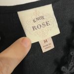 Knox Rose  black tank top crocheted lace v-neck women's size medium  blouse Photo 3