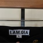 I am gia I.AM.GIA Pandora Pants Flare Jeans Grommets Grunge Goth Black $145 Size L (US 8) Photo 5