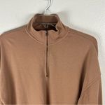 Aerie Sunday Soft Fleece Quarter Zip Long Sleeves Pullover Top, Size Medium Photo 4