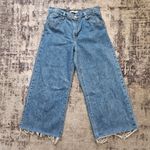 Levi's  Blue '94 Baggy Wide Leg Jeans Raw Distressed Hem‎ Size 29 Cropped Photo 2
