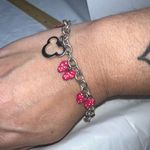 Disney  Minnie Bow and Silhouette Silver Tone Bracelet Photo 5