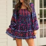 Free People  Endless Afternoon Mini Dress in Midnight Combo Size M Photo 1