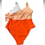 Cupshe V Neck Color Block Wrap One Piece Swimsuits Side Bowknot Size XL NWT Photo 9