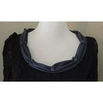 Ryu Black Lace Long Sleeve & Gray Pleated Knit ModCloth Dress Whimsigoth Fairy Photo 2