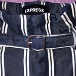 EXPRESS Navy blue and white striped wide leg pants Photo 3