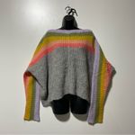 Free People See The Rainbow Wool Alpaca Eyelash Oversized Sweater Size Small Photo 5